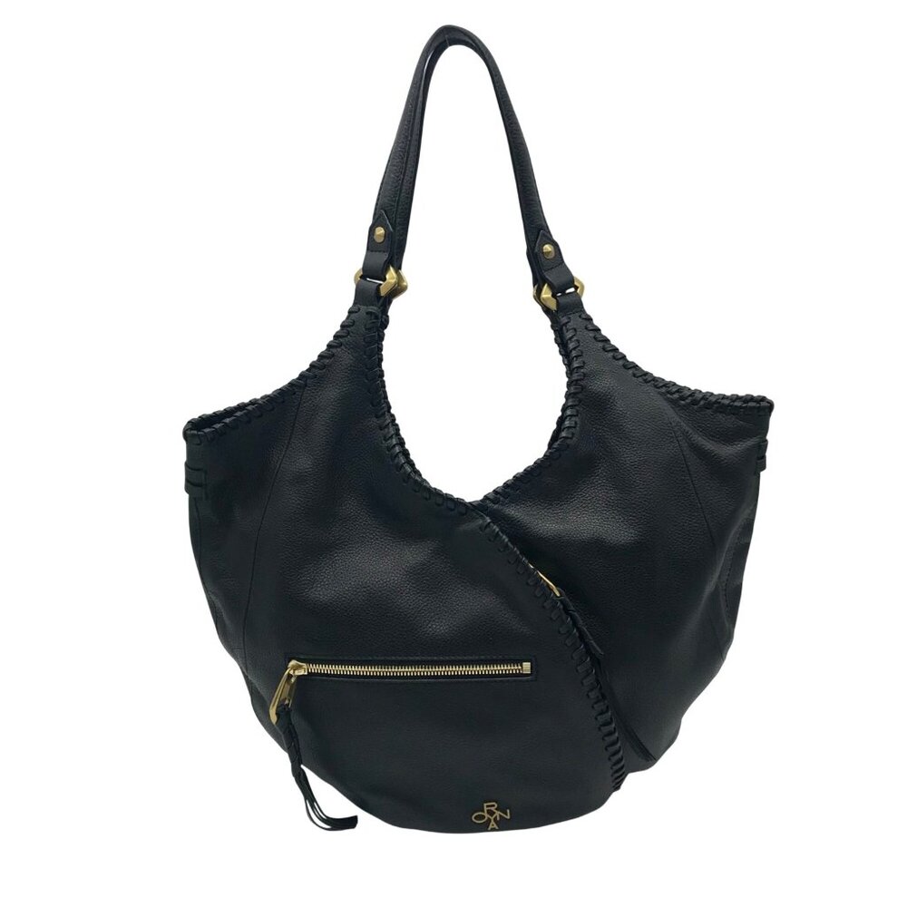 OrYany Black Leather Hobo Bag